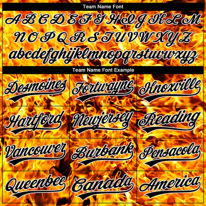 Custom Stitched Black Yellow-White 3D Pattern Design Flame Sports Pullover Sweatshirt Hoodie