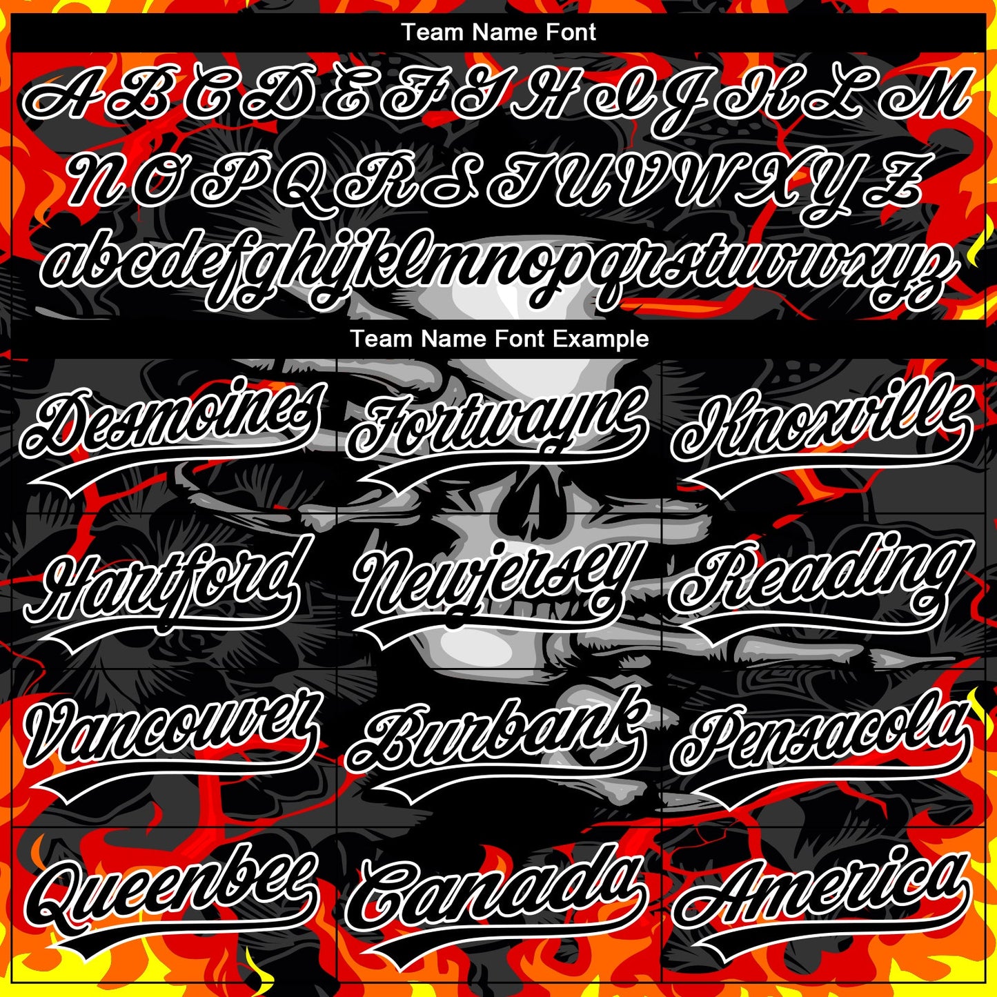 Custom Stitched Black Red Yellow-White 3D Pattern Design Flame Skull Sports Pullover Sweatshirt Hoodie