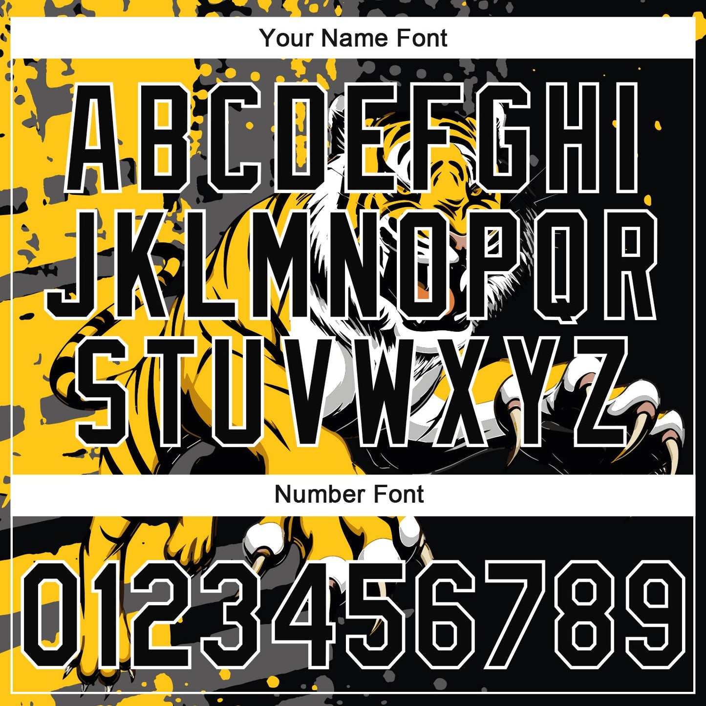 Custom Stitched Black Yellow Gray-White 3D Pattern Design Animal Tiger Sports Pullover Sweatshirt Hoodie