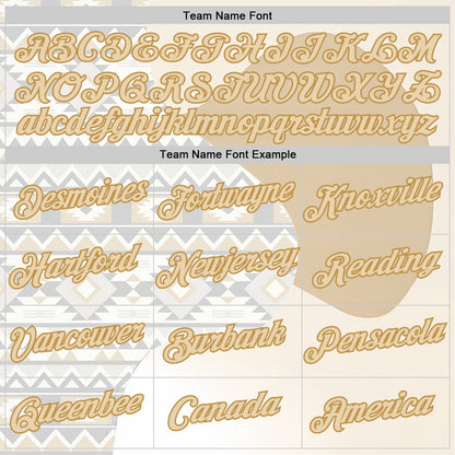 Custom Cream City Cream White-Old Gold 3D Pattern Design Ethnic Tribal Sportswear Pullover Sweatshirt Hoodie