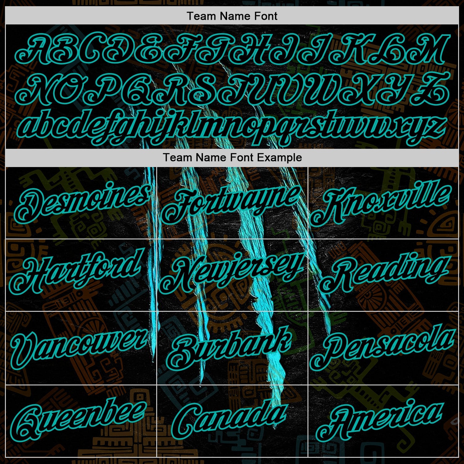 Custom Black Aqua 3D Pattern Design Scratch Tribal Sportswear Pullover Sweatshirt Hoodie