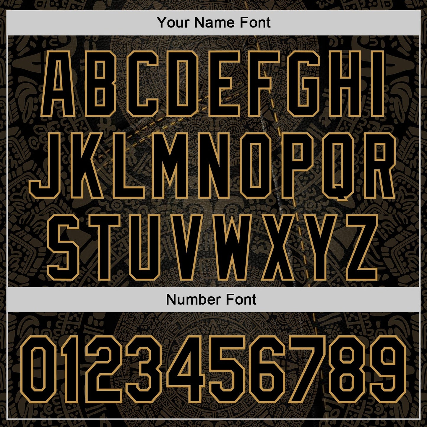 Custom Black Old Gold 3D Pattern Design Ethnic Tribal Sportswear Pullover Sweatshirt Hoodie