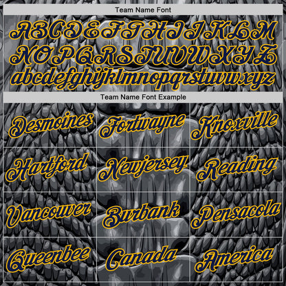 Custom Stitched Gray Navy Black-Gold 3D Pattern Design Snake Skin Print Sportswear Pullover Sweatshirt Hoodie
