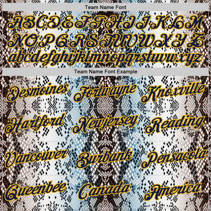 Custom Stitched White Navy Black Blue-Gold 3D Pattern Design Snake Skin Print Sportswear Pullover Sweatshirt Hoodie