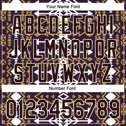 Custom Purple Brown-White 3D Pattern Design Western Cowboy Tribal Ethnic Sports Pullover Sweatshirt Hoodie