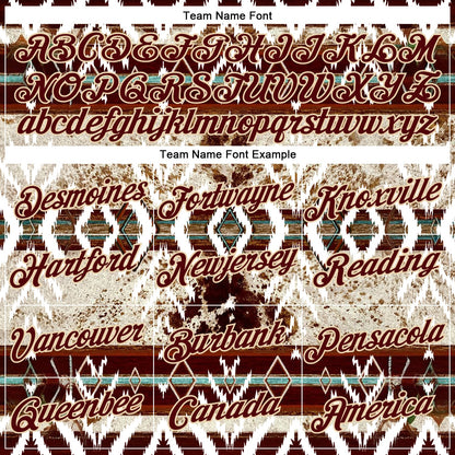 Custom Crimson City Cream 3D Pattern Design Western Cowboy Tribal Ethnic Sports Pullover Sweatshirt Hoodie