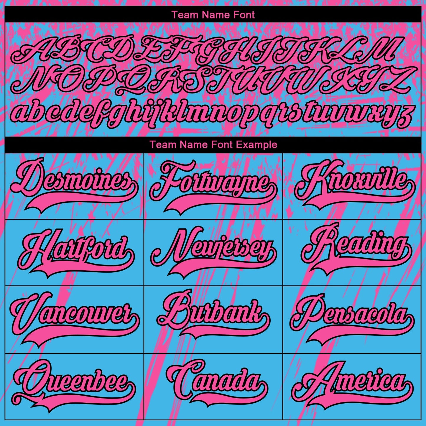 Custom Sky Blue Pink Black-White 3D Splash Hockey Lace Neck Jersey