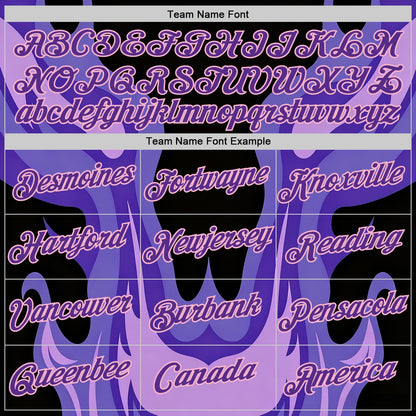 Custom Black Purple-Light Pink 3D Abstract Flame Sports Pullover Sweatshirt Hoodie