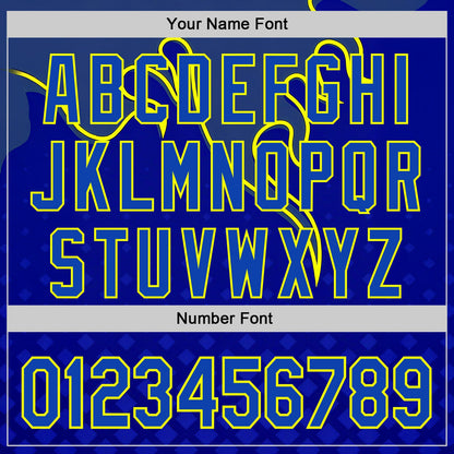 Custom Royal Thunder Blue-Yellow 3D Abstract Flame Sports Pullover Sweatshirt Hoodie