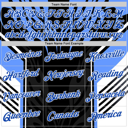 Custom Black Thunder Blue-White 3D Abstract Flame Sports Pullover Sweatshirt Hoodie