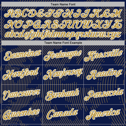 Custom Stitched Navy Old Gold-White Curve Lines Sports Pullover Sweatshirt Hoodie