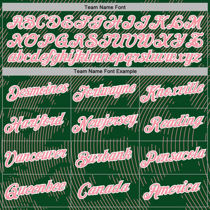 Custom Stitched Green Medium Pink-White Curve Lines Sports Pullover Sweatshirt Hoodie