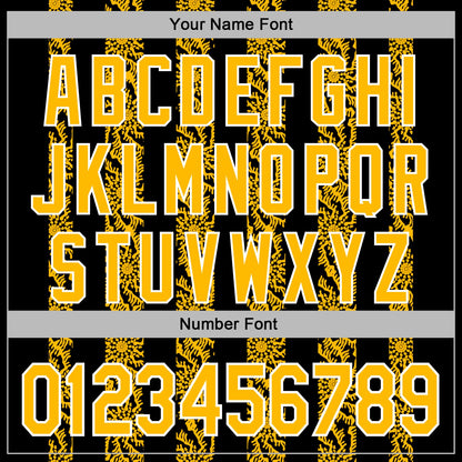 Custom Stitched Black Gold-White Abstract Shape Pattern Sports Pullover Sweatshirt Hoodie