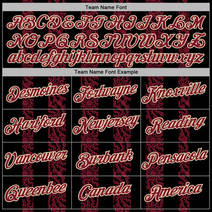 Custom Stitched Black Crimson-Cream Abstract Shape Pattern Sports Pullover Sweatshirt Hoodie