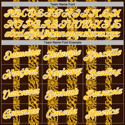 Custom Stitched Brown Gold-White Abstract Shape Pattern Sports Pullover Sweatshirt Hoodie