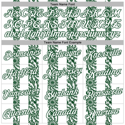 Custom Stitched White Green Abstract Shape Pattern Sports Pullover Sweatshirt Hoodie
