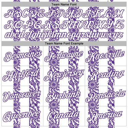 Custom Stitched White Purple Abstract Shape Pattern Sports Pullover Sweatshirt Hoodie