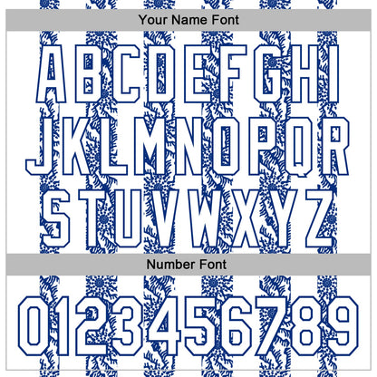 Custom Stitched White Royal Abstract Shape Pattern Sports Pullover Sweatshirt Hoodie