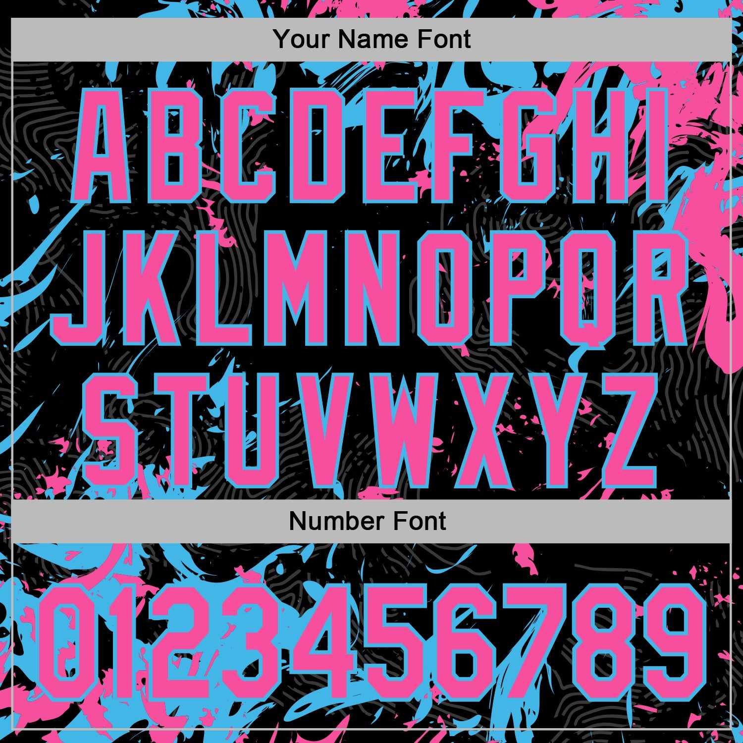 Custom Stitched Black Pink-Sky Blue Splash Sports Pullover Sweatshirt Hoodie