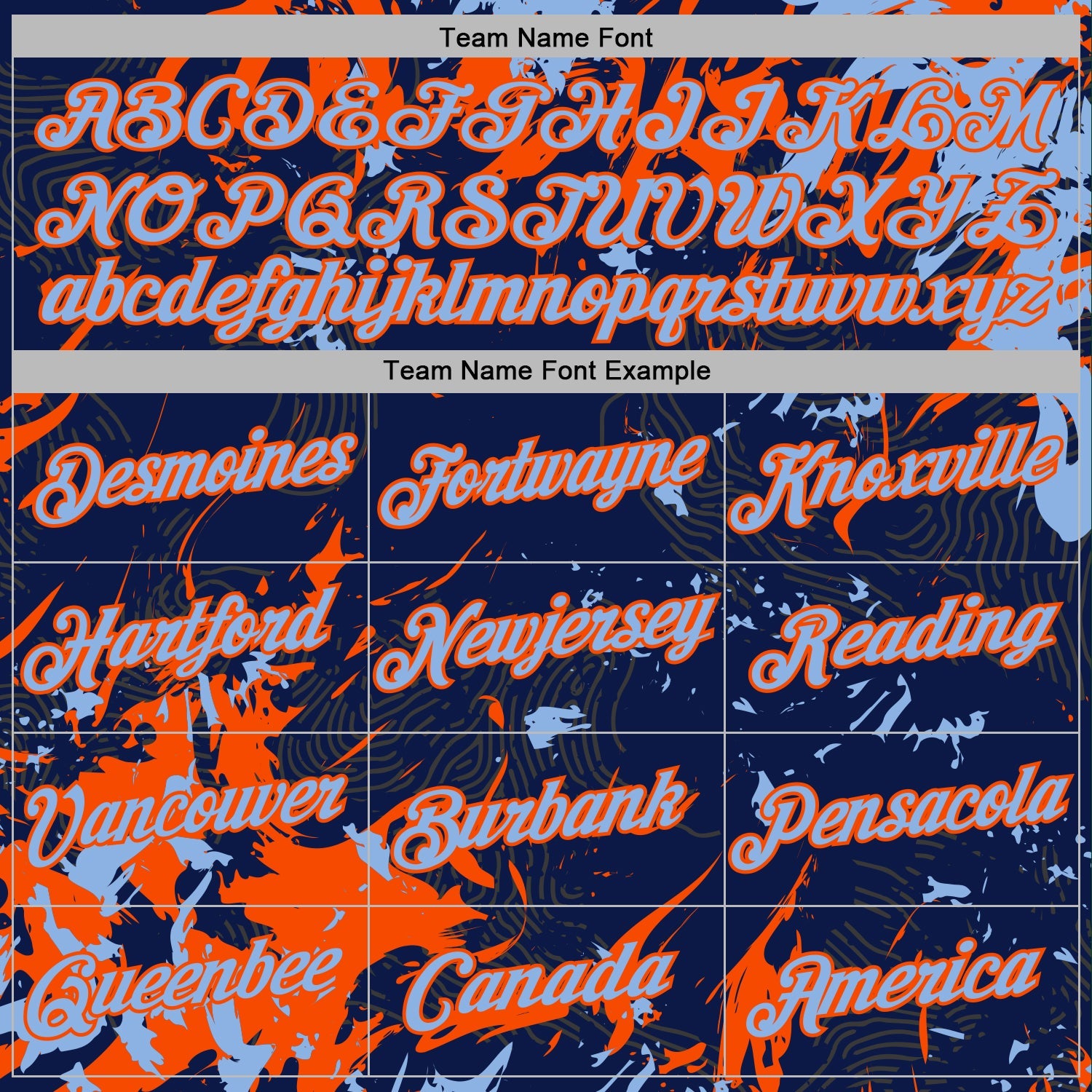 Custom Stitched Navy Light Blue-Orange Splash Sports Pullover Sweatshirt Hoodie