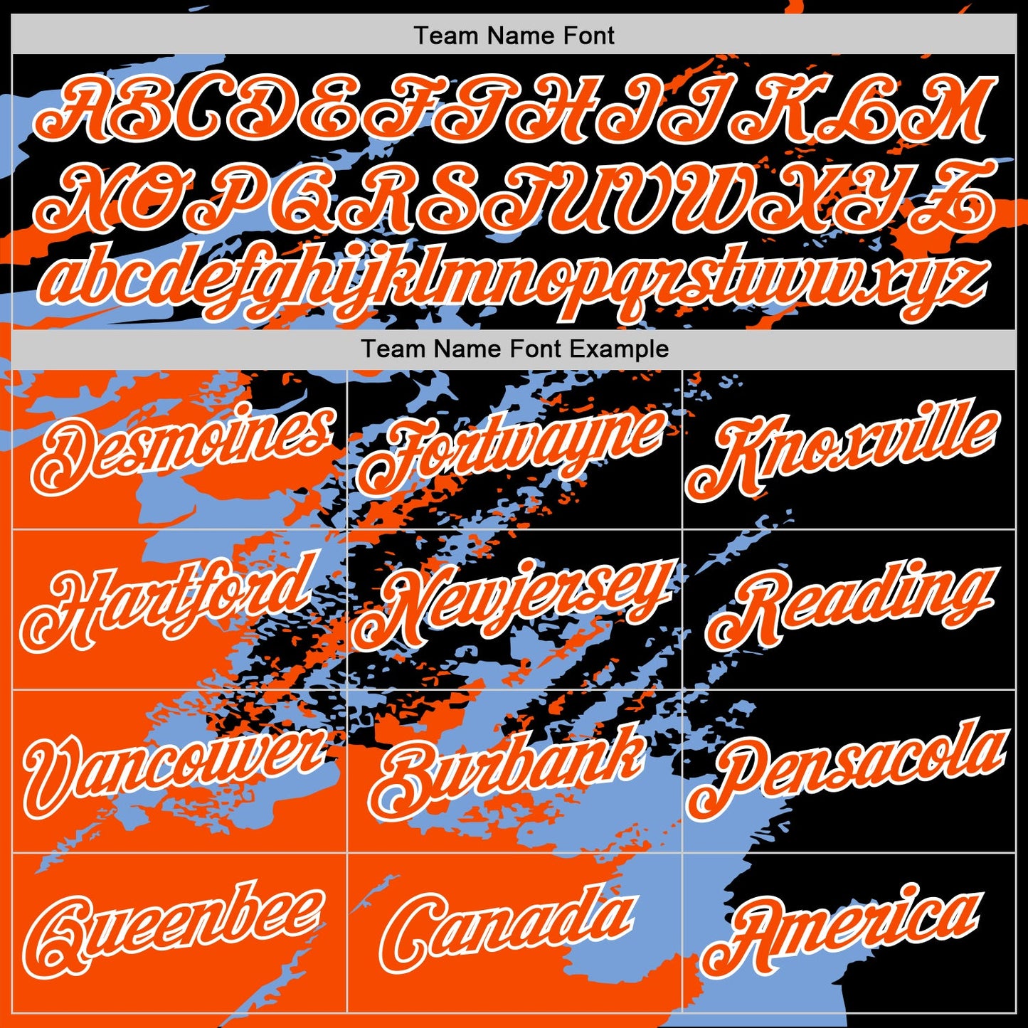 Custom Stitched Black Orange Powder Blue-White 3D Pattern Design Abstract Fragment Art Splash Sports Pullover Sweatshirt Hoodie