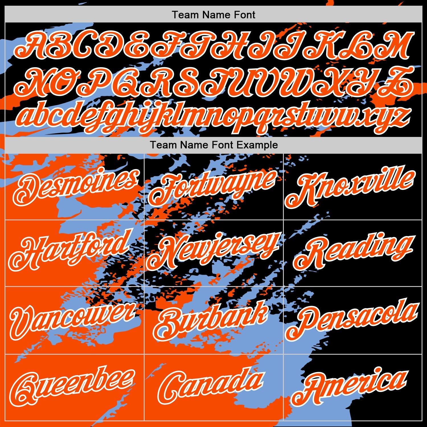 Custom Stitched Black Orange Powder Blue-White 3D Pattern Design Abstract Fragment Art Splash Sports Pullover Sweatshirt Hoodie
