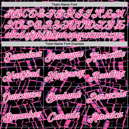 Custom Stitched Black Pink-White 3D Pattern Design Line Sports Pullover Sweatshirt Hoodie