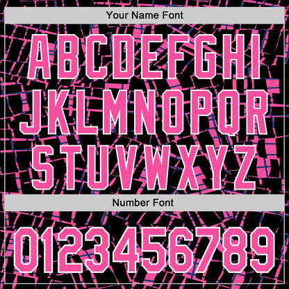 Custom Stitched Black Pink-White 3D Pattern Design Line Sports Pullover Sweatshirt Hoodie