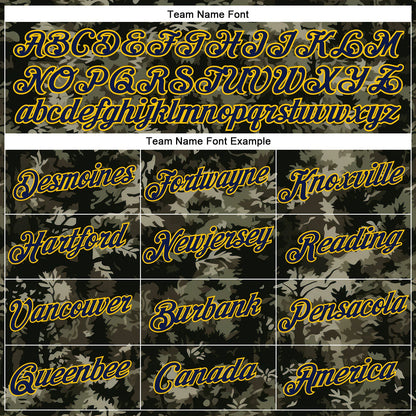 Custom Stitched Olive Navy-Yellow 3D Pattern Design Tree Camo Hunting Sports Pullover Sweatshirt Salute To Service Hoodie