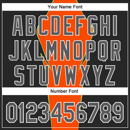 Custom Stitched Orange Steel Gray Black Green-White 3D Pattern Design Sportswear Pullover Sweatshirt Hoodie
