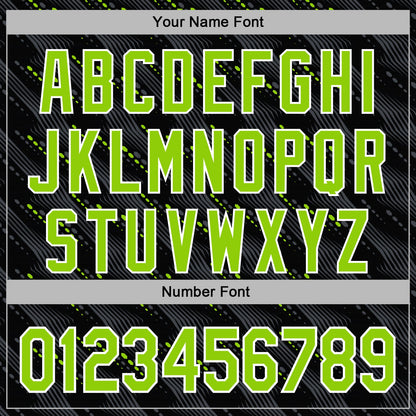Custom Stitched Black Neon Green-White Slant Lines Sports Pullover Sweatshirt Hoodie