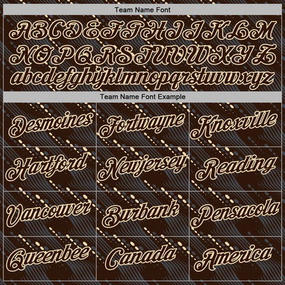 Custom Stitched Brown Cream Slant Lines Sports Pullover Sweatshirt Hoodie