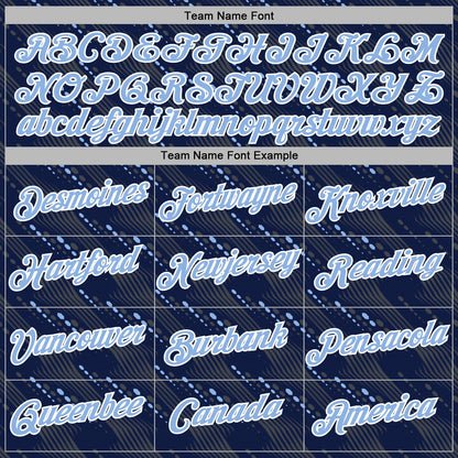 Custom Stitched Navy Light Blue-White Slant Lines Sports Pullover Sweatshirt Hoodie