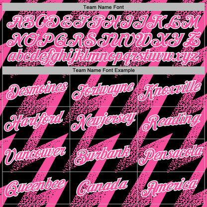Custom Stitched Black Pink-White Zigzag Shape Sports Pullover Sweatshirt Hoodie