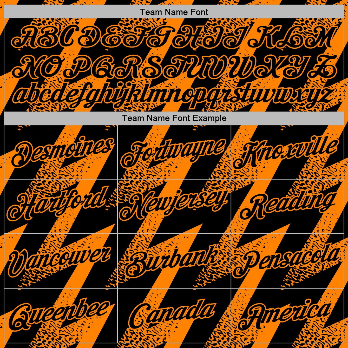 Custom Stitched Black Bay Orange Zigzag Shape Sports Pullover Sweatshirt Hoodie