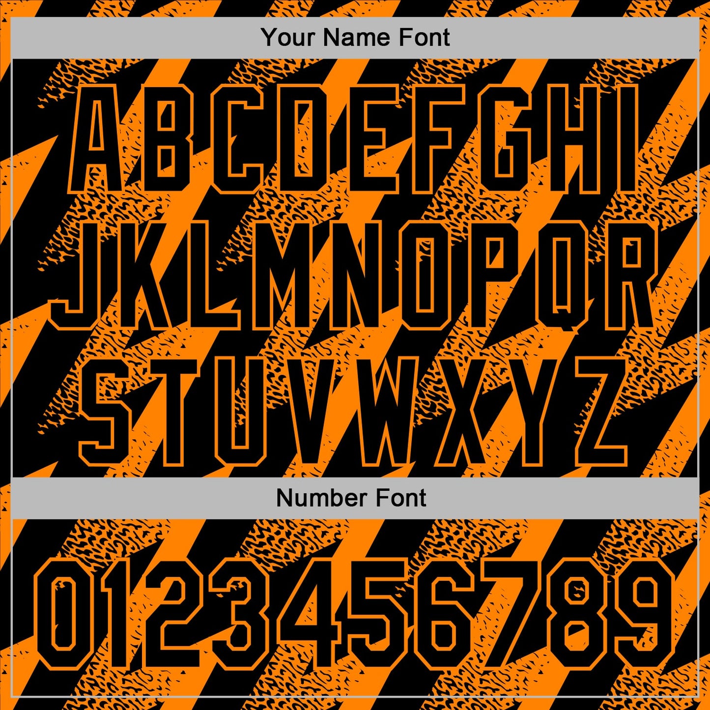 Custom Stitched Black Bay Orange Zigzag Shape Sports Pullover Sweatshirt Hoodie
