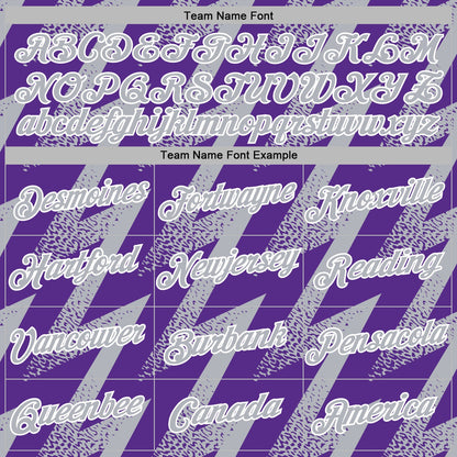 Custom Stitched Purple Gray-White Zigzag Shape Sports Pullover Sweatshirt Hoodie