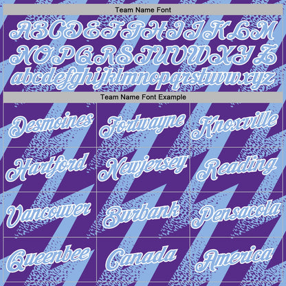Custom Stitched Purple Light Blue-White Zigzag Shape Sports Pullover Sweatshirt Hoodie