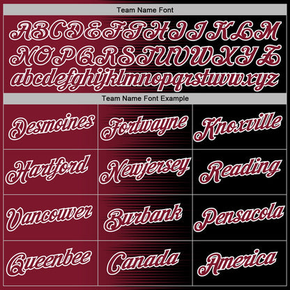 Custom Stitched Black Crimson-White Gradient Line Sports Pullover Sweatshirt Hoodie