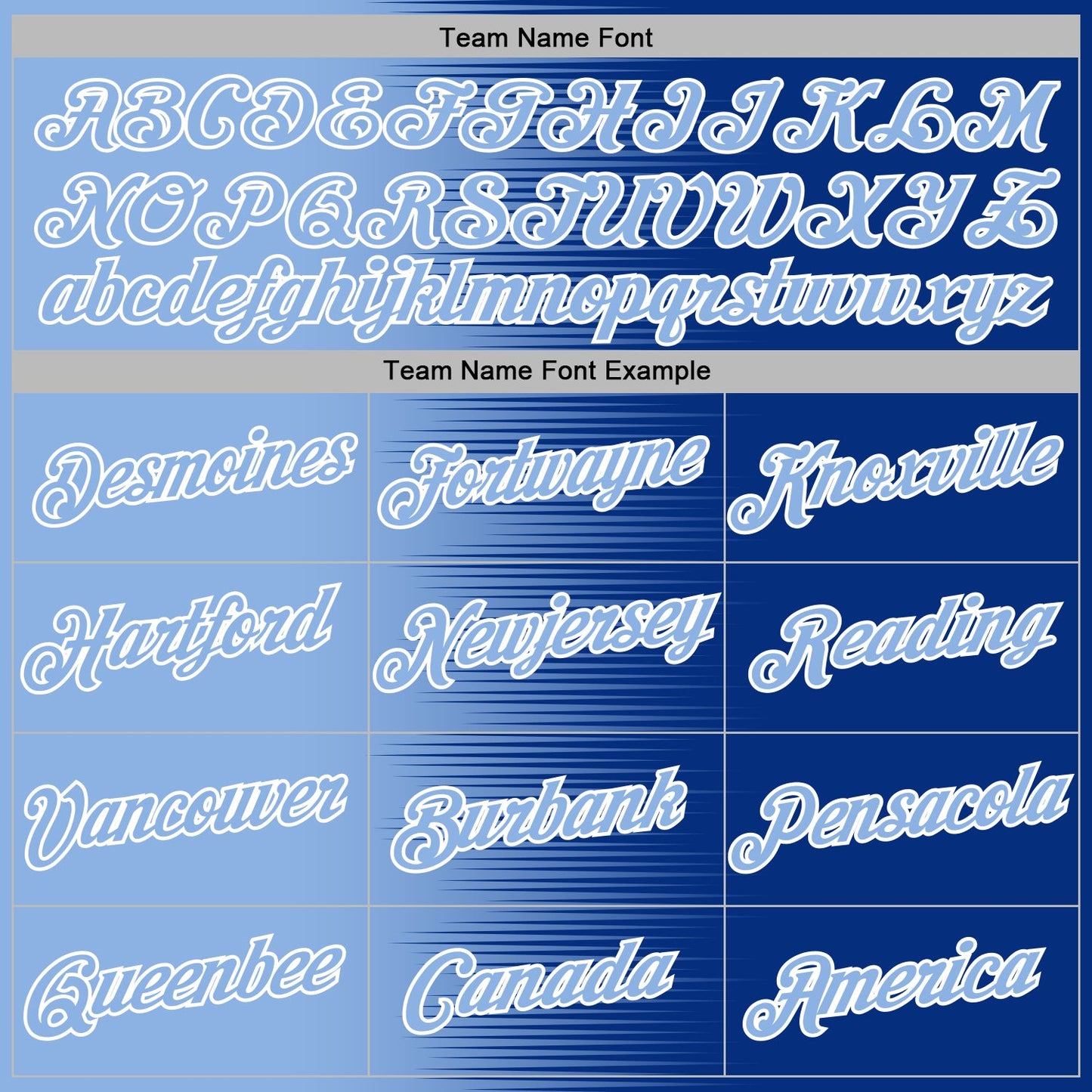 Custom Stitched Royal Light Blue-White Gradient Line Sports Pullover Sweatshirt Hoodie