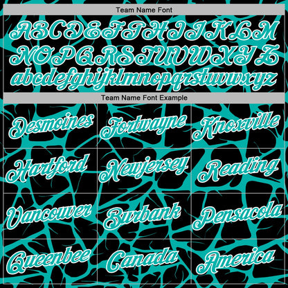 Custom Stitched Black Aqua-White Abstract Network Pattern Sports Pullover Sweatshirt Hoodie