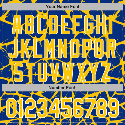 Custom Stitched Royal Yellow-White Abstract Network Pattern Sports Pullover Sweatshirt Hoodie