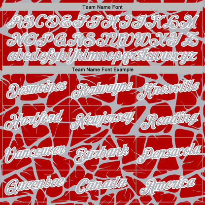 Custom Stitched Red Gray-White Abstract Network Pattern Sports Pullover Sweatshirt Hoodie