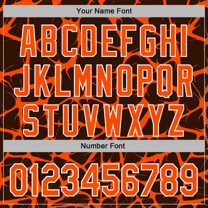 Custom Stitched Brown Orange-White Abstract Network Pattern Sports Pullover Sweatshirt Hoodie