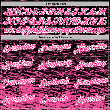 Custom Stitched Black Pink-White Line Sports Pullover Sweatshirt Hoodie