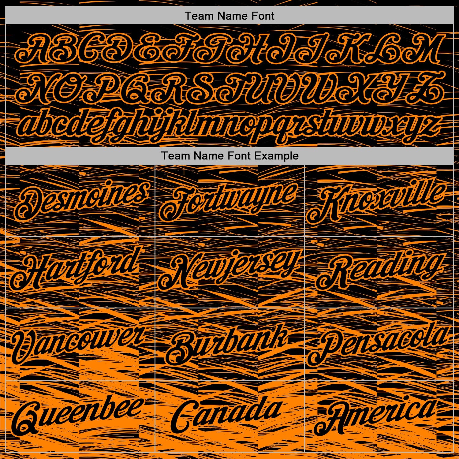 Custom Stitched Black Bay Orange Line Sports Pullover Sweatshirt Hoodie