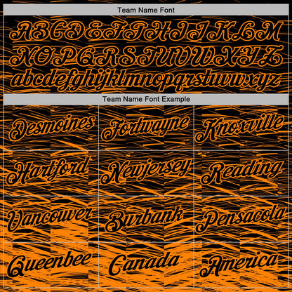 Custom Stitched Black Bay Orange Line Sports Pullover Sweatshirt Hoodie