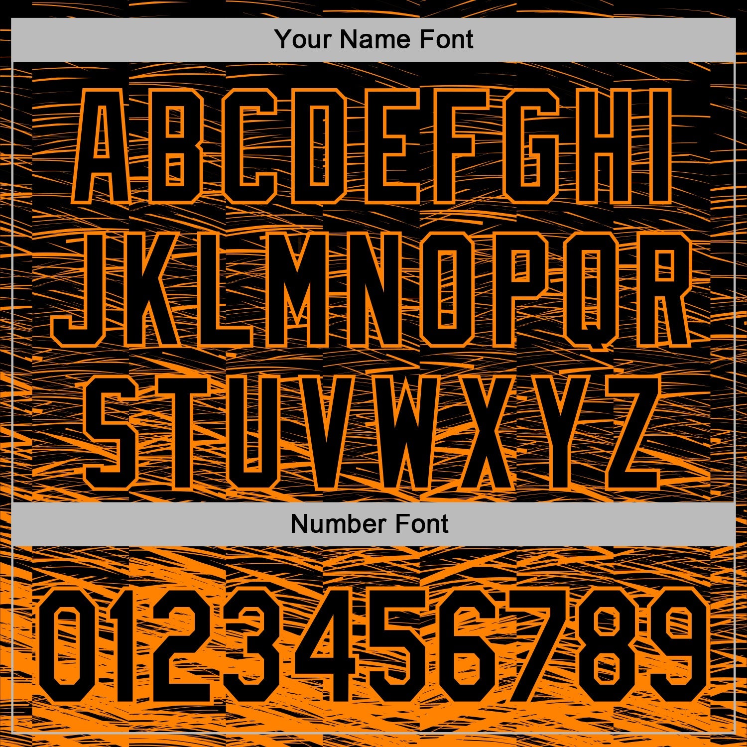 Custom Stitched Black Bay Orange Line Sports Pullover Sweatshirt Hoodie