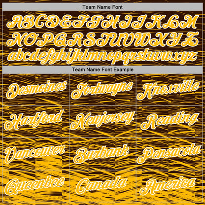 Custom Stitched Brown Gold-White Line Sports Pullover Sweatshirt Hoodie