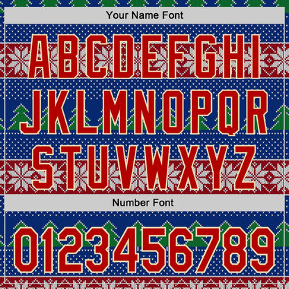 Custom Stitched Royal Red-Cream 3D Christmas Ugly Sweater Sports Pullover Sweatshirt Hoodie
